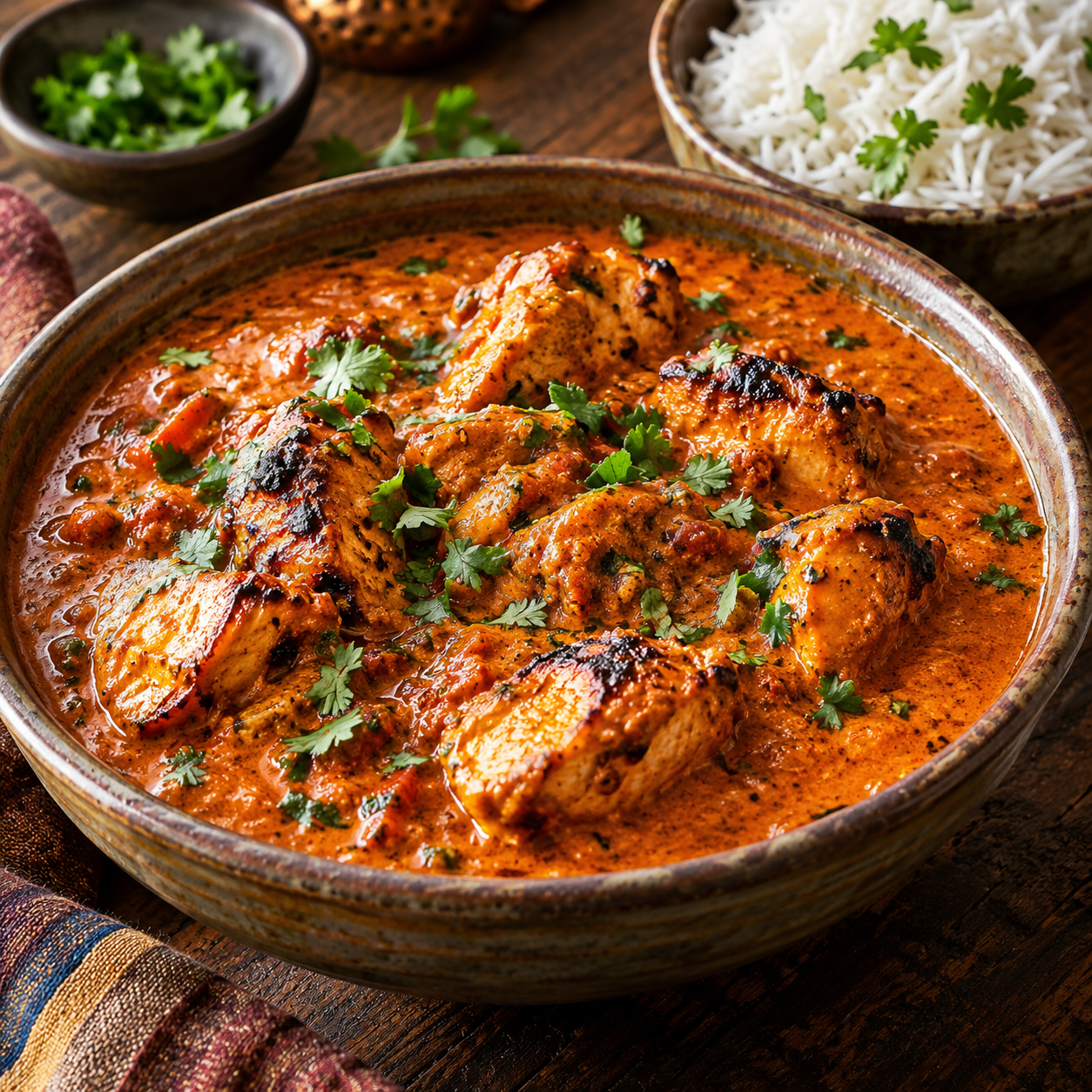 Chicken Tikka Masala mit Reis